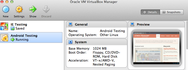 VirtualBox Screenshot