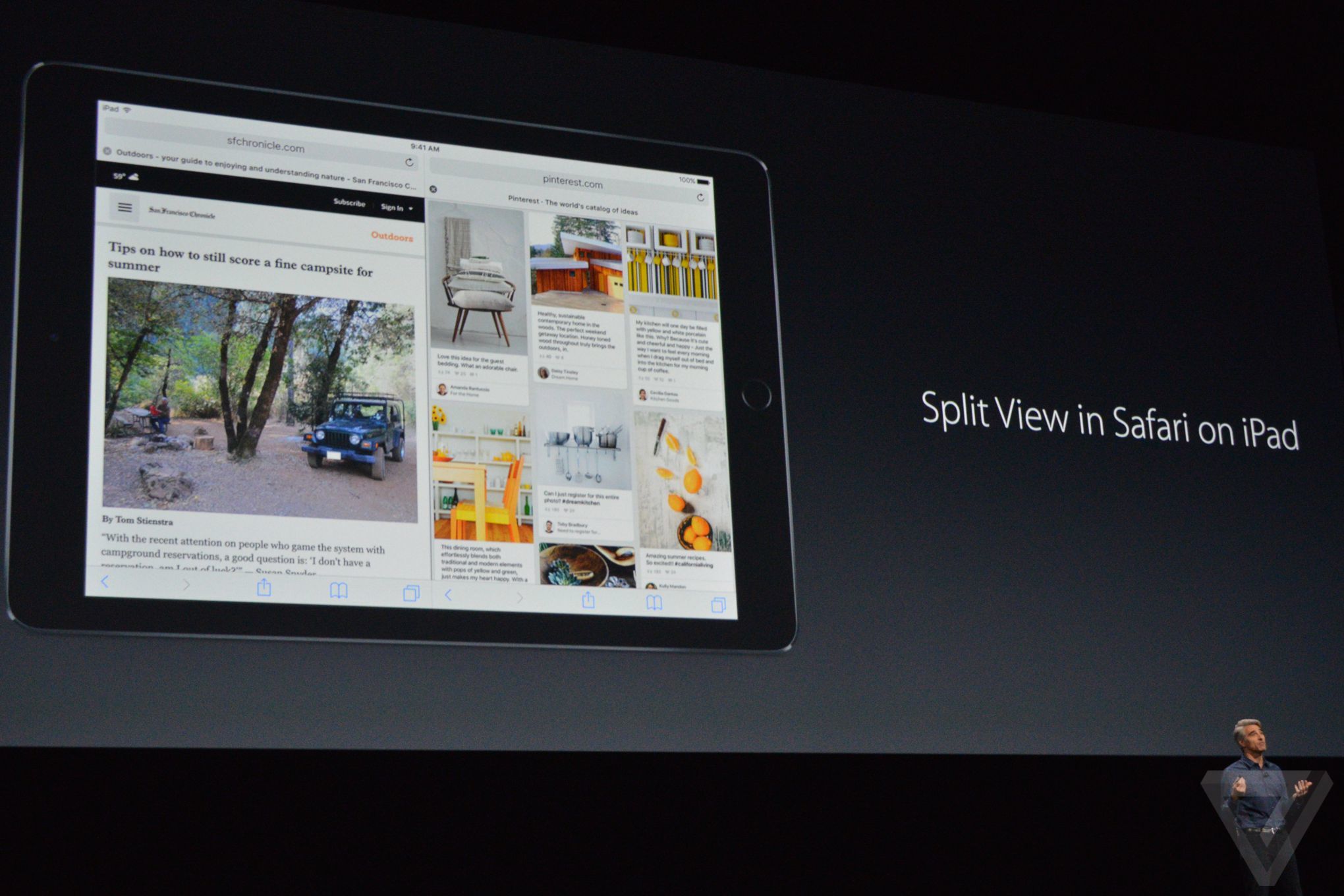 Safari split view announcement